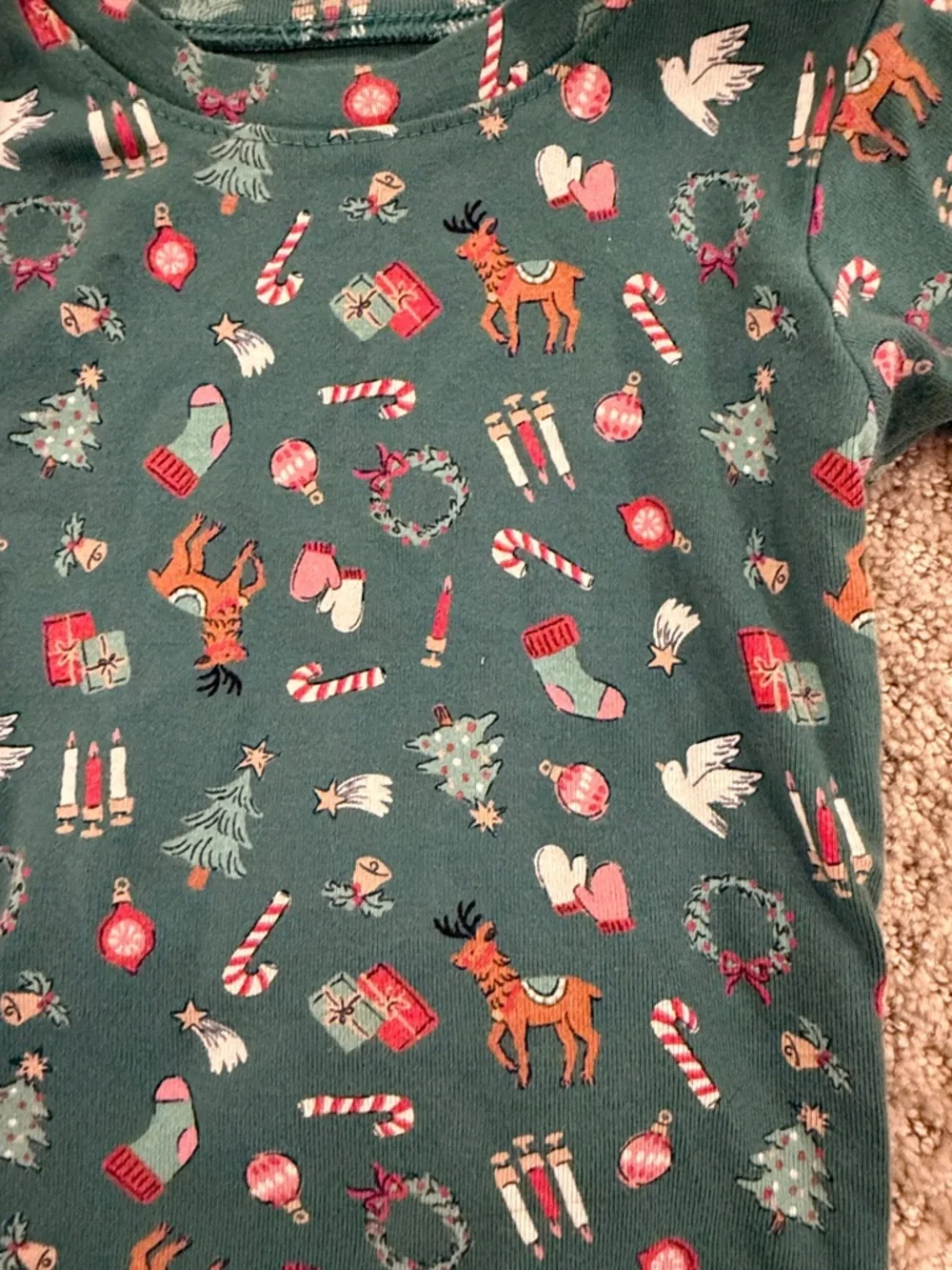 Amazon Essentials x Sofia Grainge Teal Holiday Print Pajama Set
